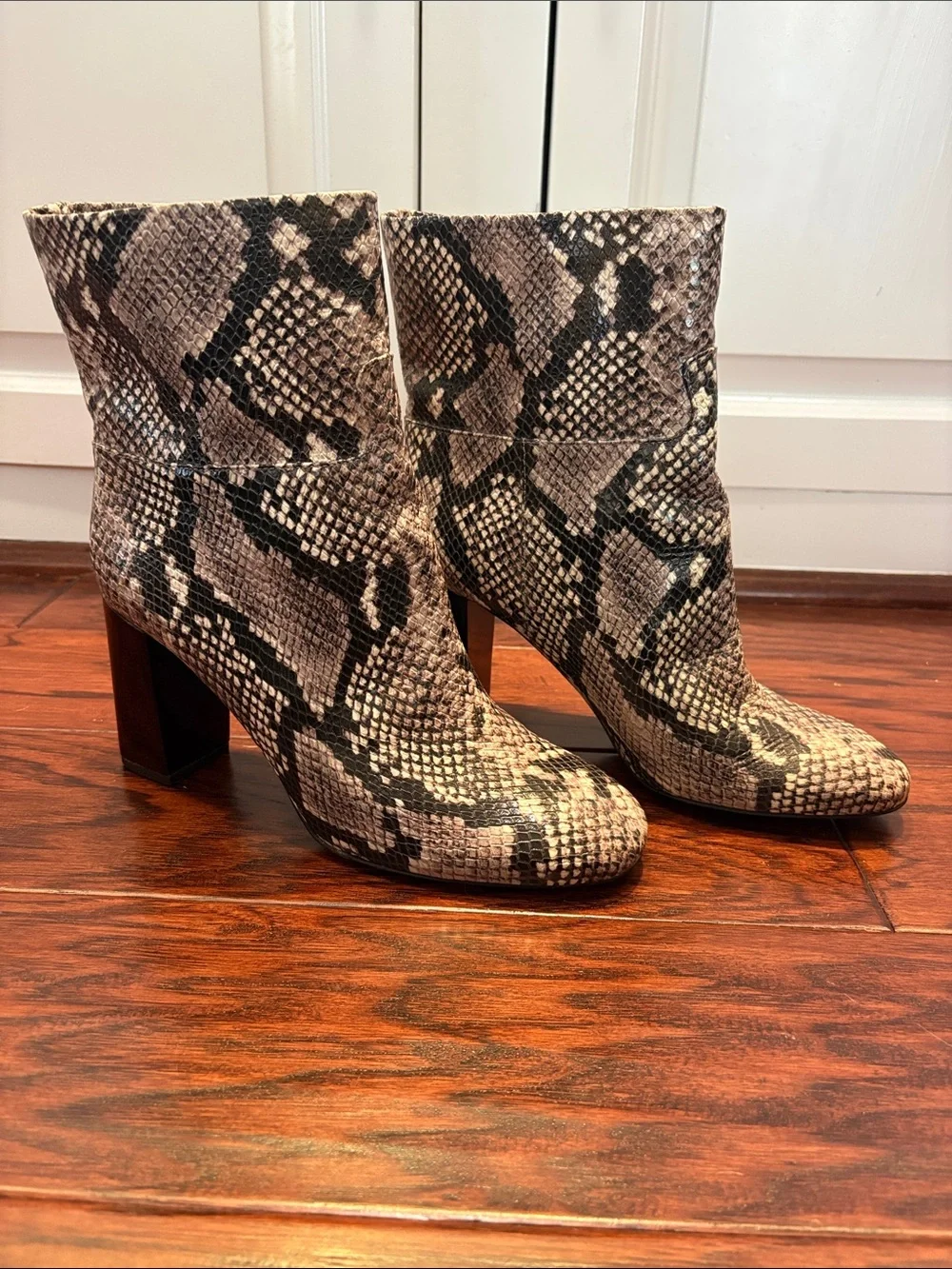 Tory Burch Kira Snake-Print Ankle Boots - Neutral Brown